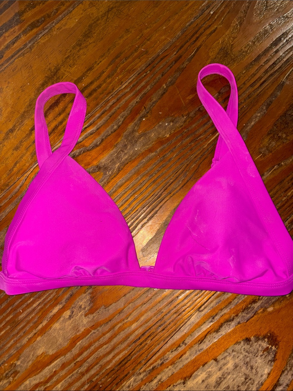 Xhilaration Hot Pink Triangle Bikini Top